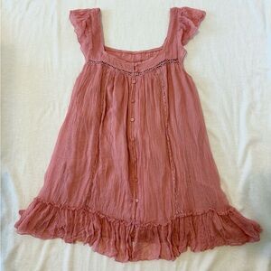 Free People Olivia Gauze Babydoll Dress